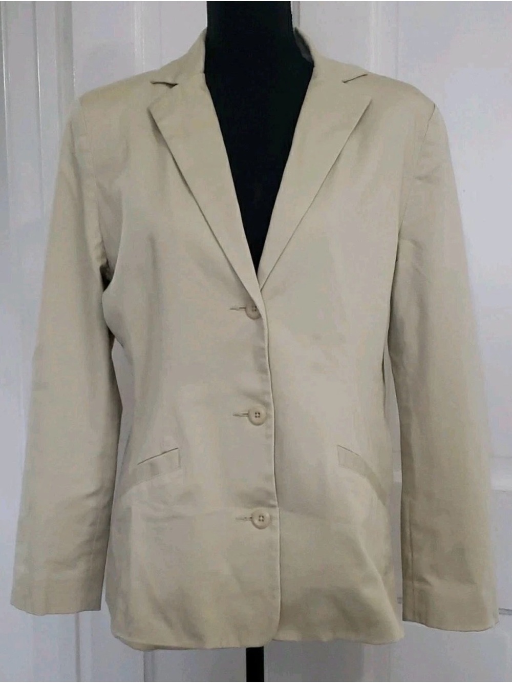 L.L. Bean Women's Beige Tailored Blazer